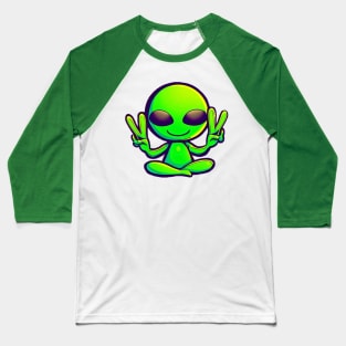 Peace Alien Baseball T-Shirt